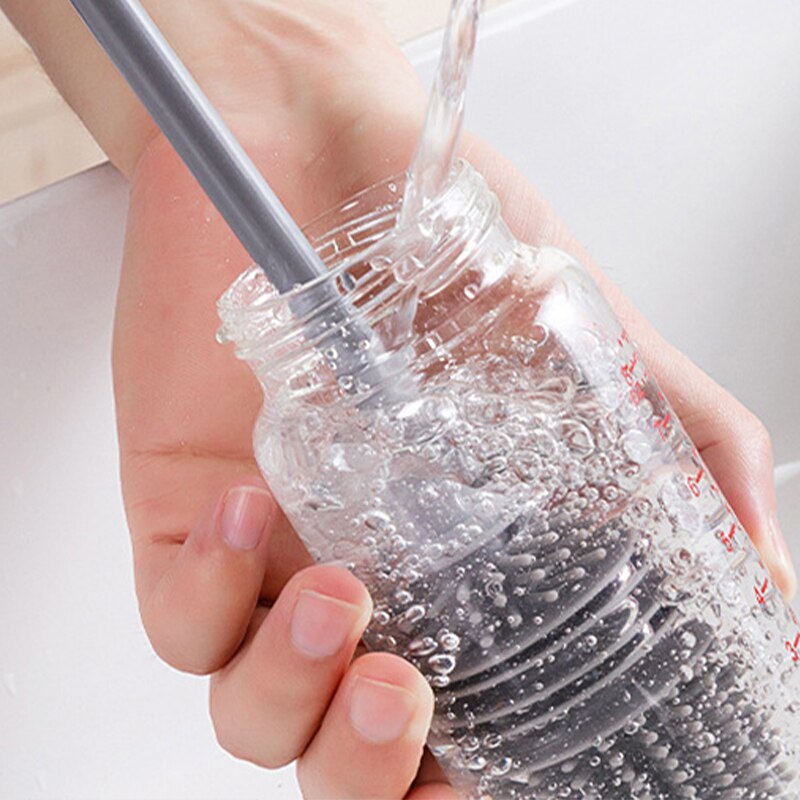 Escova Silicone Flexível para Lavar copo, garrafa e mamadeira.